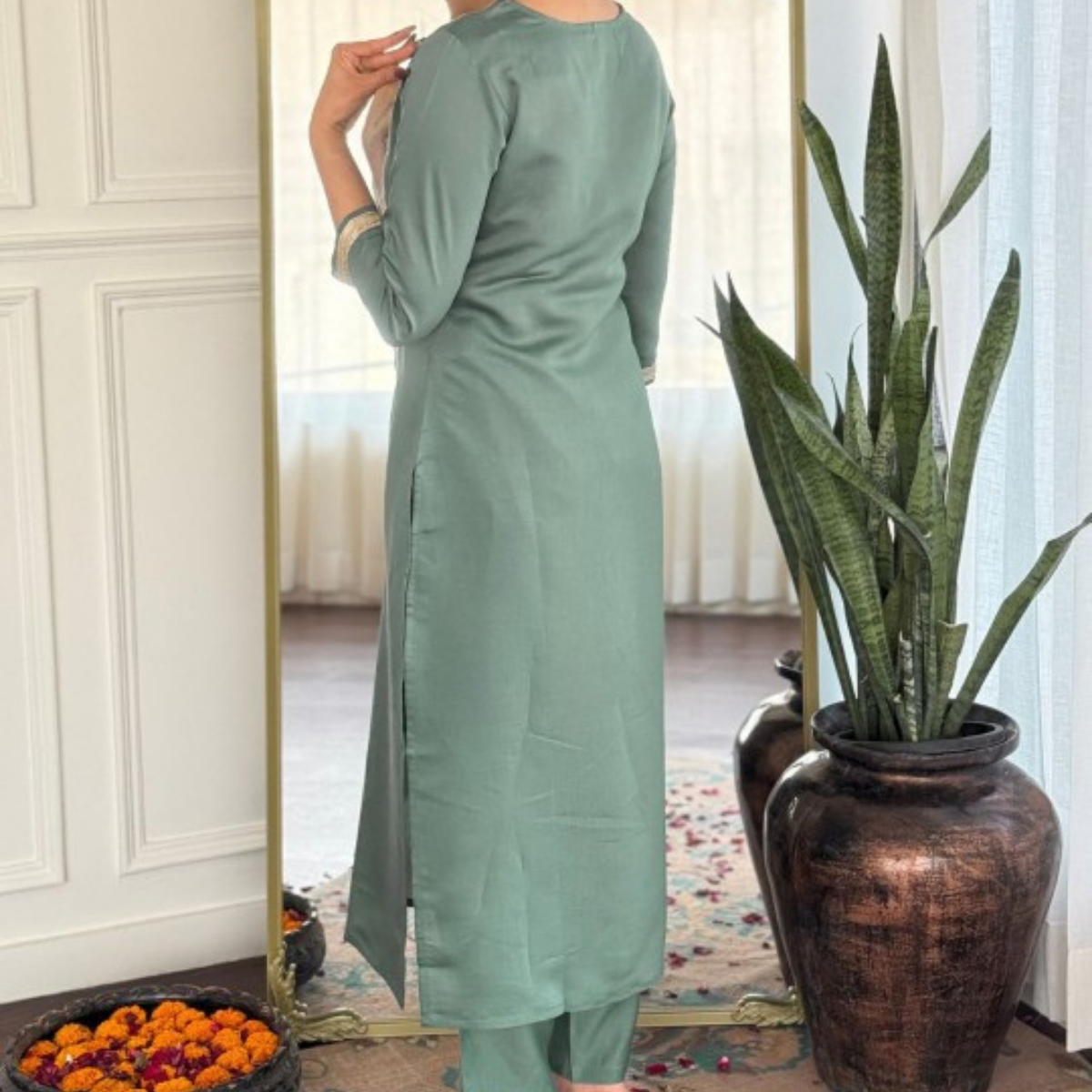 Pack of 3 | Elegant Silk Suit Set for Women | Festive & Party Wear | SS-04