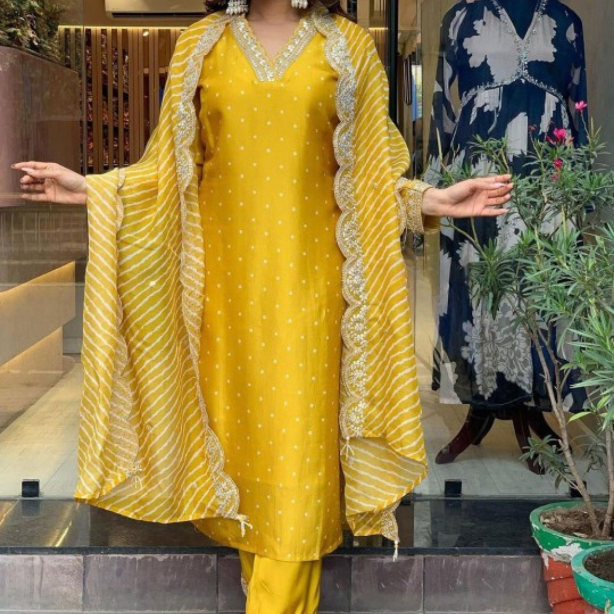 Pack of 3 | Elegant Silk Suit Set for Women | Festive & Party Wear | SS-04