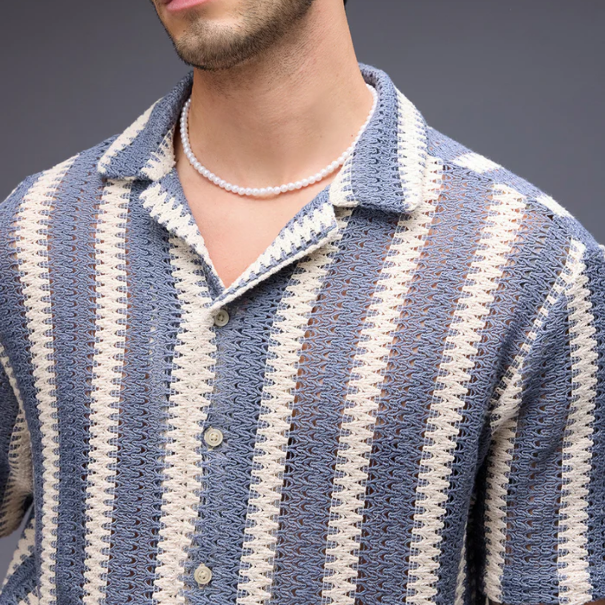 2-Pack Men’s Crochet Shirts | Lightweight and Trendy | CR-02