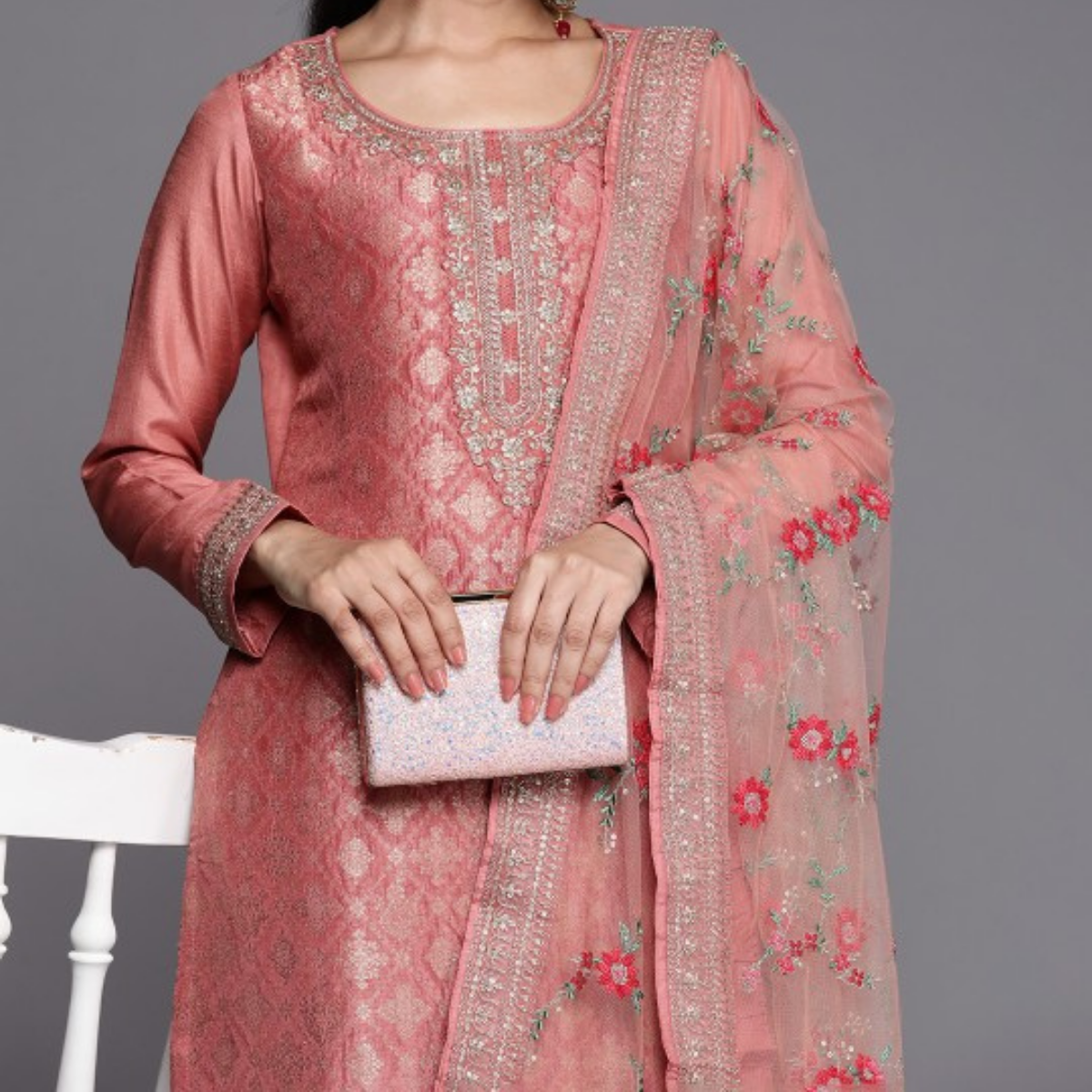 Pack of 3 | Elegant Silk Suit Set for Women | Festive & Party Wear | SS-04