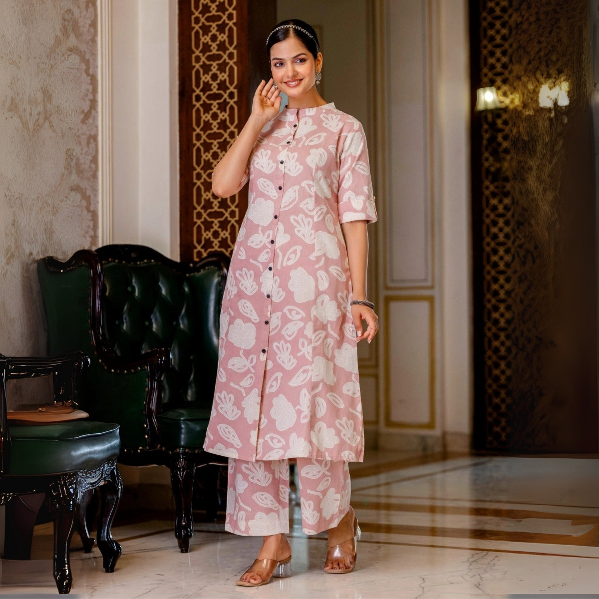 3 Combo Soft Cotton Kurta with Stylish Printed Pants Set For Daily Wear | KSP-08