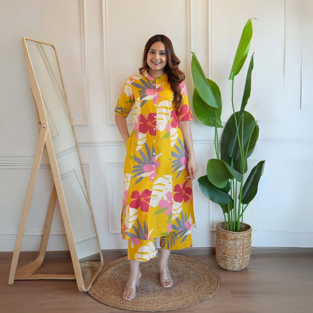 3 Combo Soft Cotton Kurta with Stylish Printed Pants Set For Daily Wear | KSP-09
