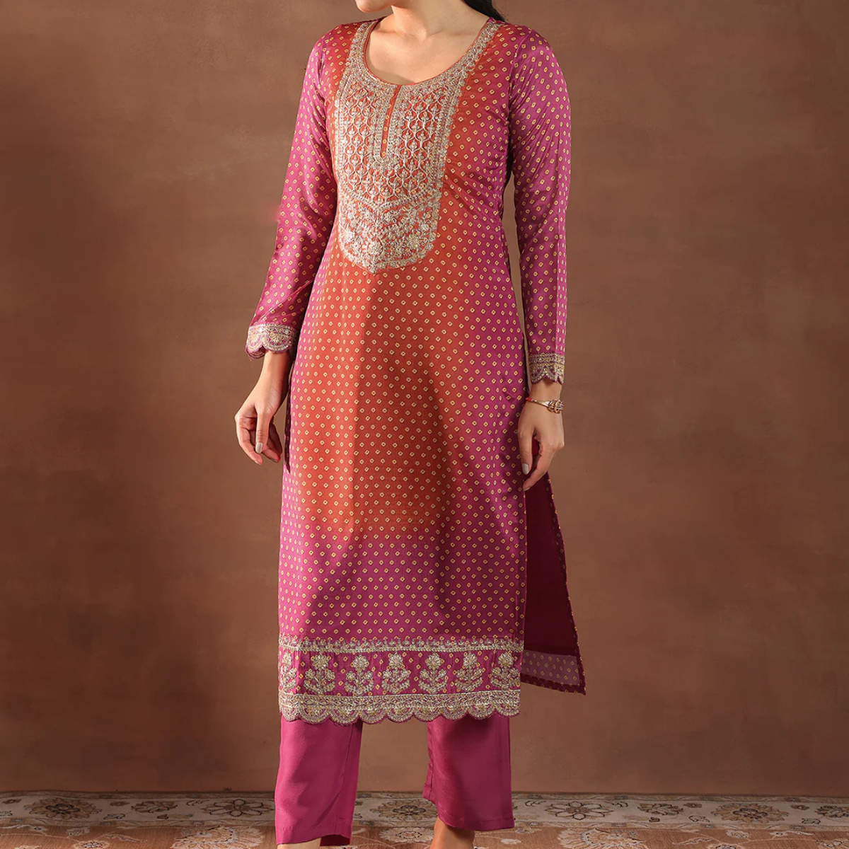 Pack of 3 | Elegant Silk Suit Set for Women | Festive & Party Wear | SS-07