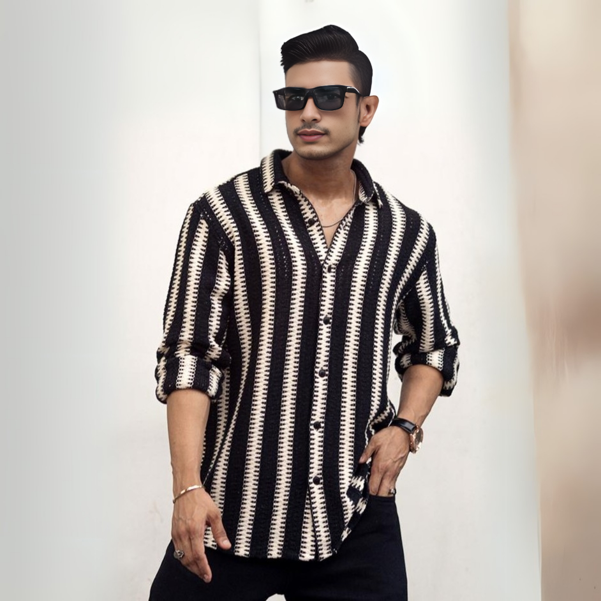2-Pack Men’s Crochet Shirts | Lightweight and Trendy | CR-02