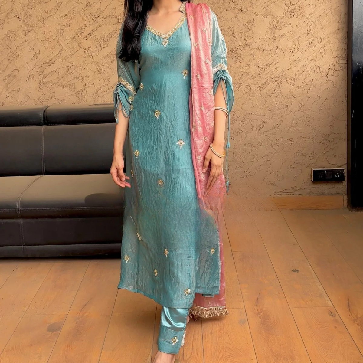 Embrace Elegance with Our 3-Piece Adjustable Kurti, Pant & Dupatta Set | PACK OF 3 | AK-04