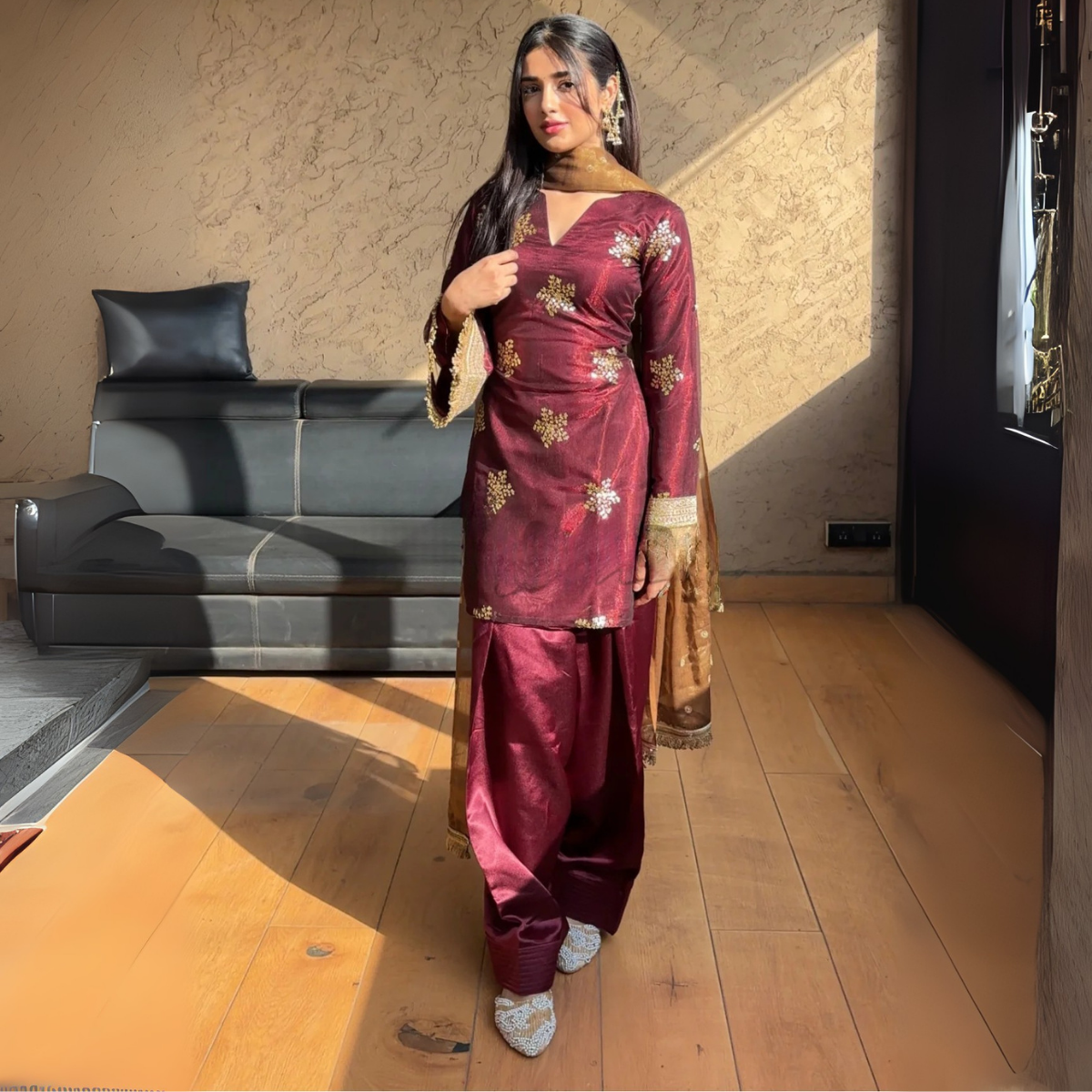 Embrace Elegance with Our 3-Piece Adjustable Kurti, Pant & Dupatta Set | PACK OF 3 | AK-02