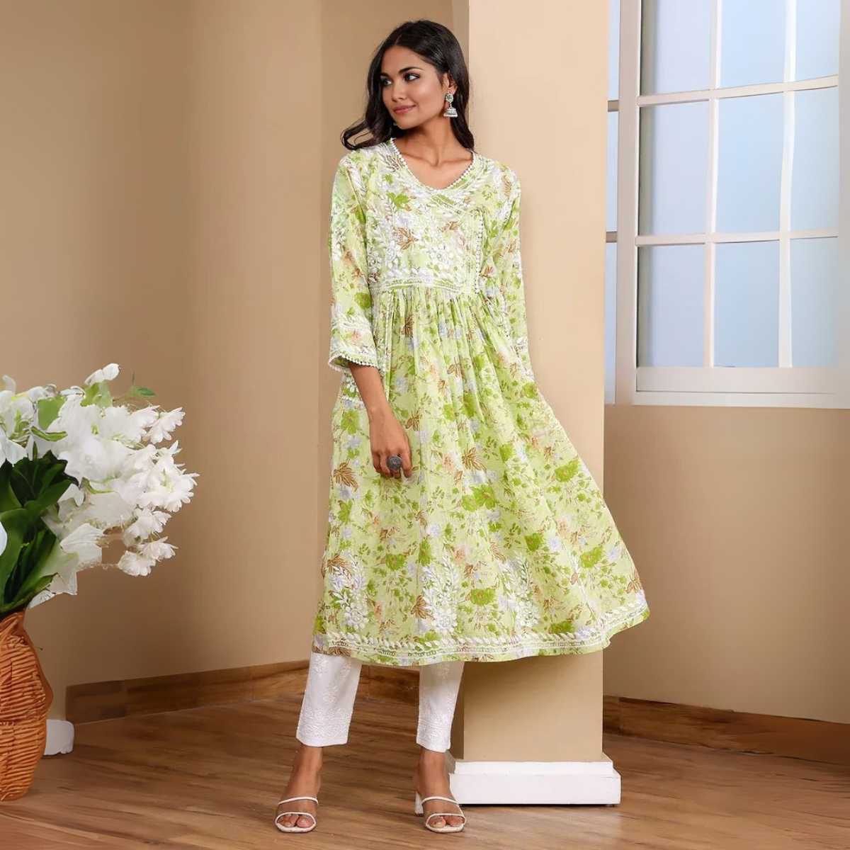 3 Combo Pack | Women Chikankari Work Kurti Set | Full Sleeves - CKW-04