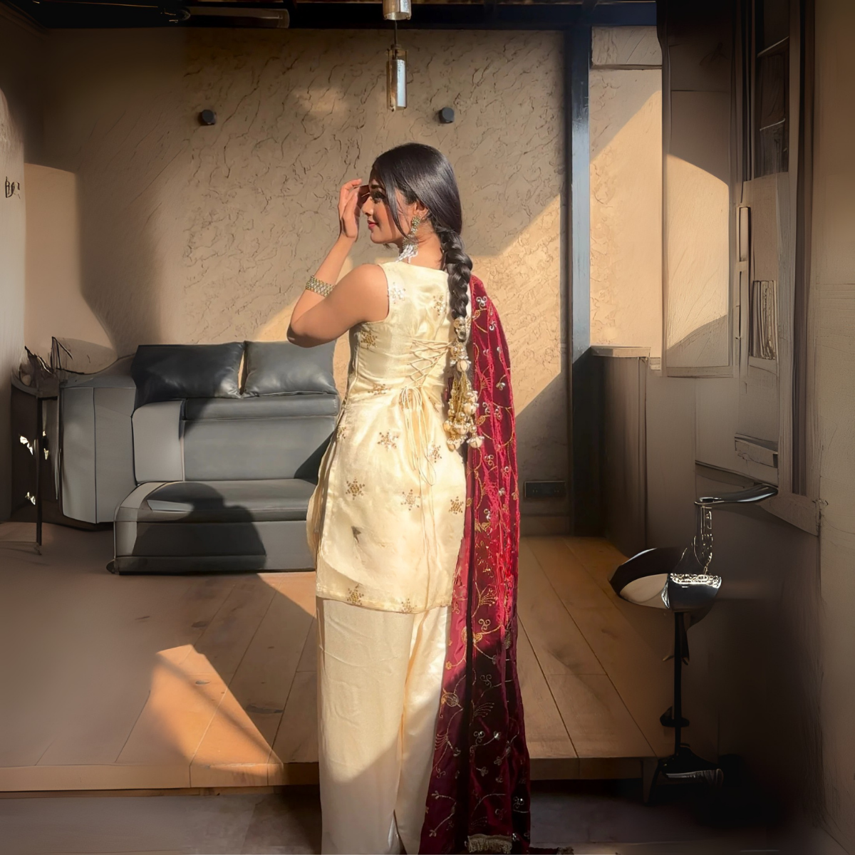 Embrace Elegance with Our 3-Piece Adjustable Kurti, Pant & Dupatta Set | PACK OF 3 | AK-02