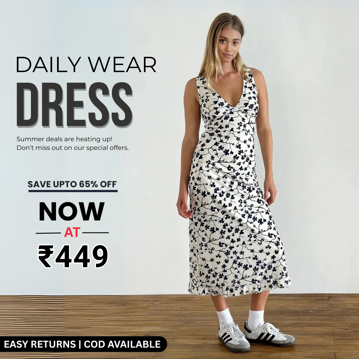 Women’s Dailywear Dress | Breathe Easy, Look Fabulous| WD-01