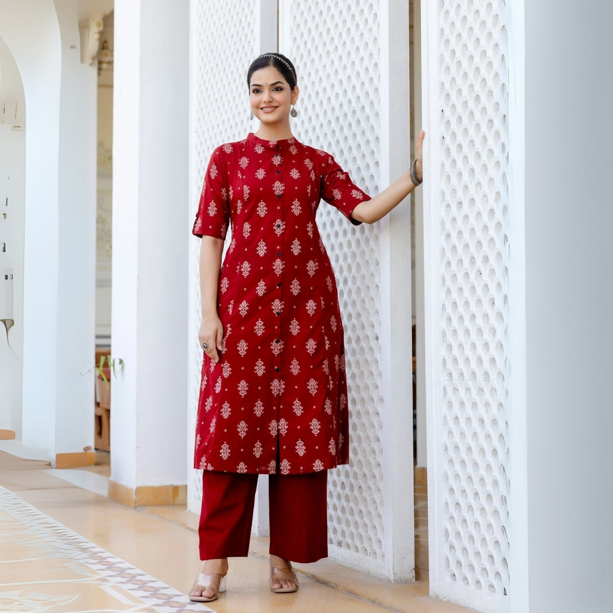 3 Combo Soft Cotton Kurta with Stylish Printed Pants Set For Daily Wear | KSP-10