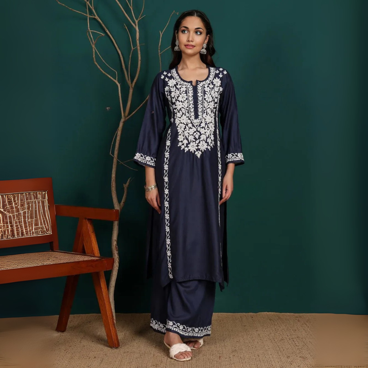 3 Combo Pack | Women Chikankari Work Kurti Set | Full Sleeves - CKW-01