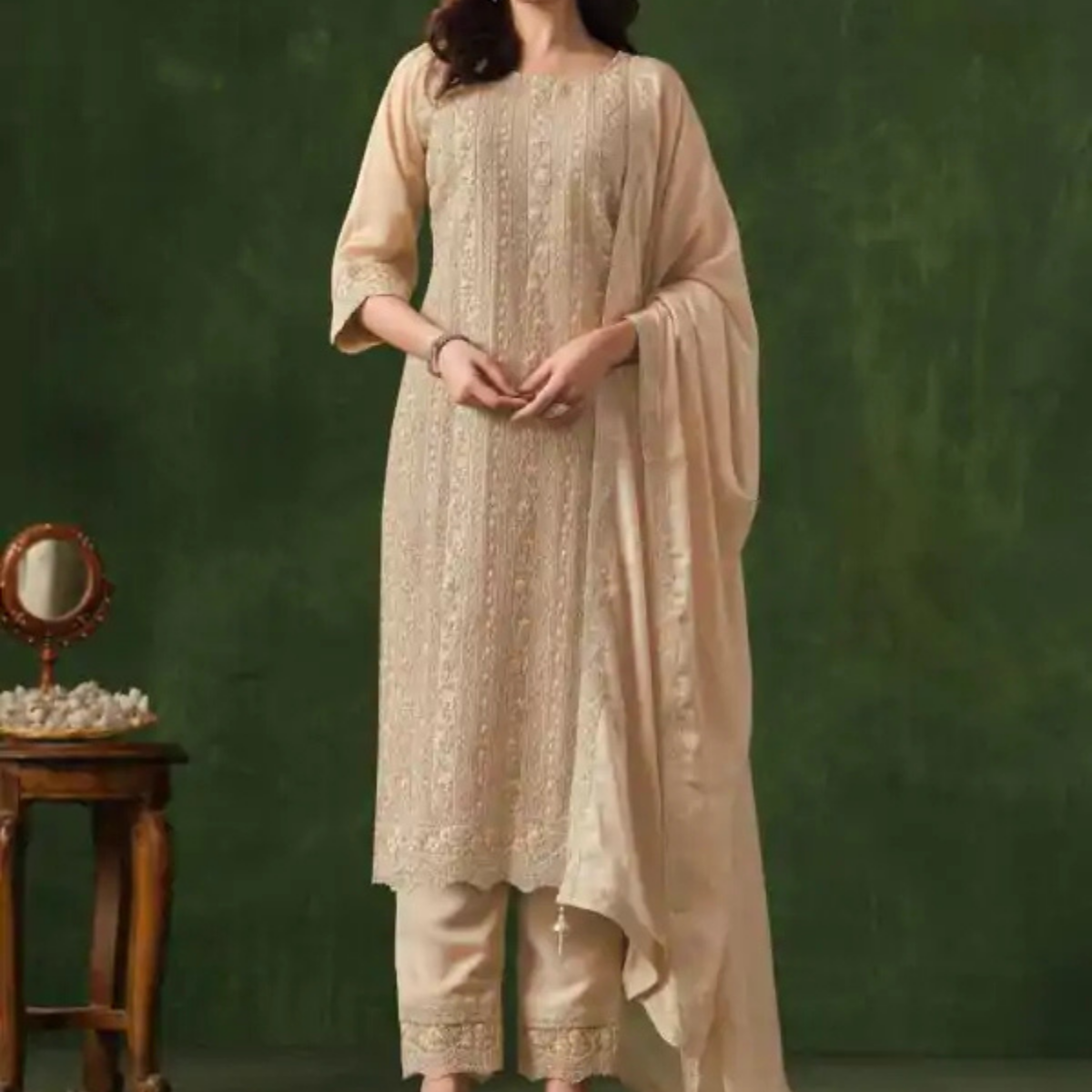 Pack of 3 | Elegant Silk Suit Set for Women | Festive & Party Wear | SS-07