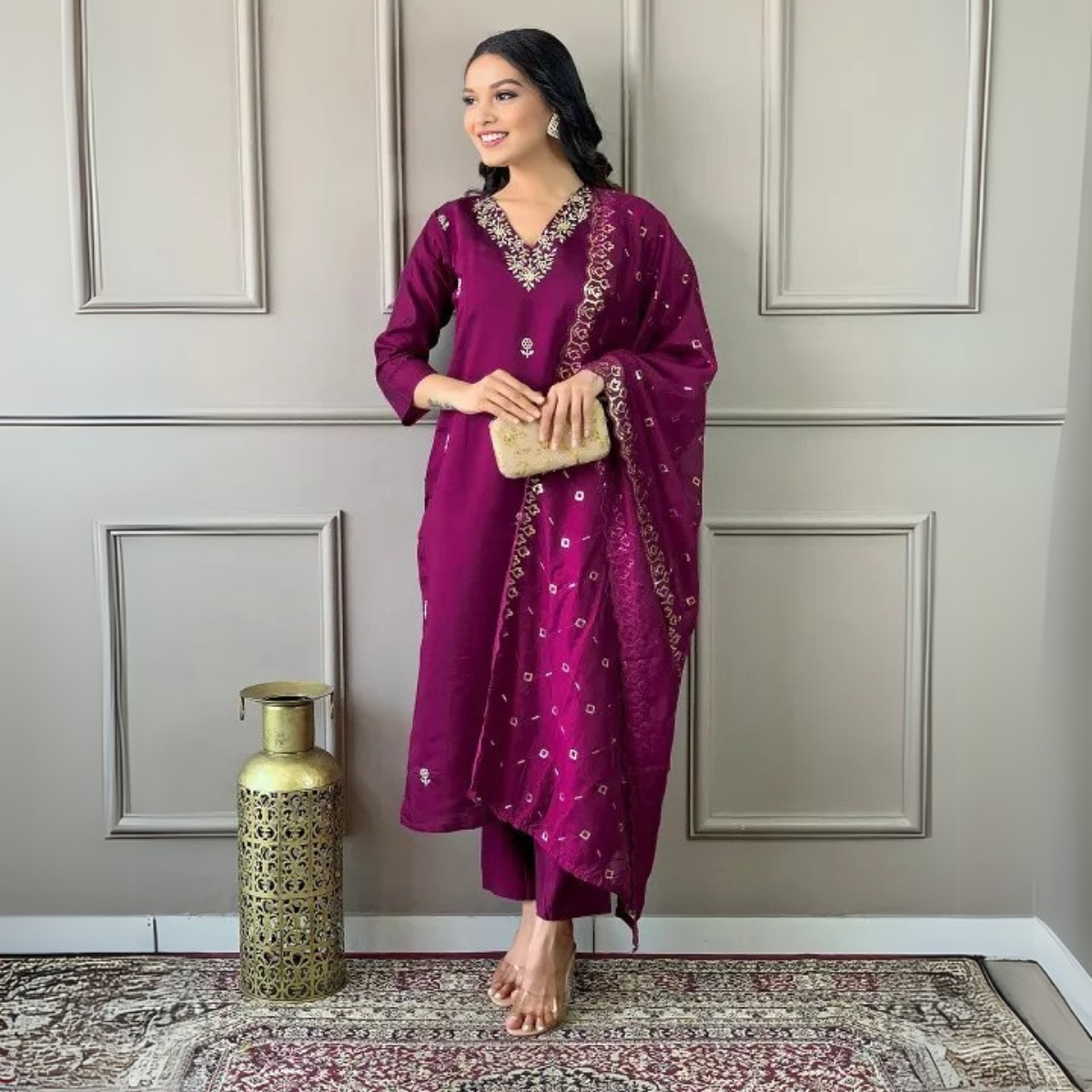 Elegant 3-Piece Women Kurti Set with Dupatta Combo Pack – Stylish, Comfortable & Versatile Ethnic Wear | KS-06