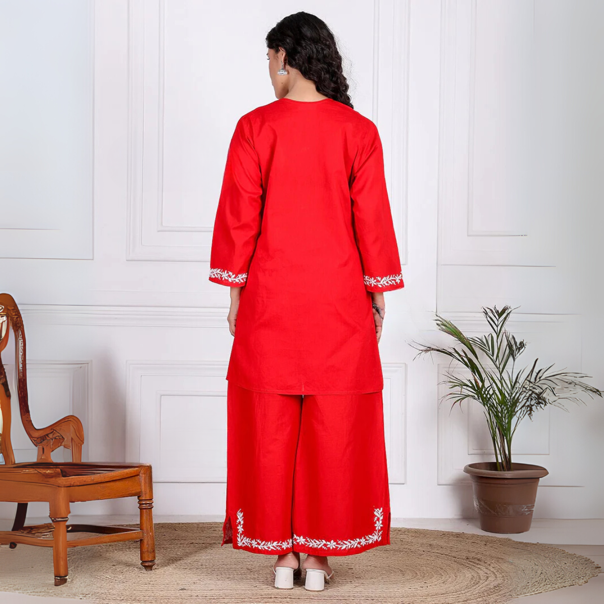 3 Combo Pack | Women Chikankari Work Kurti Set | Full Sleeves - CKW-03