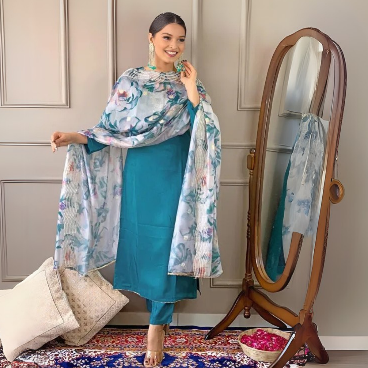Elegant 3-Piece Women Kurti Set with Dupatta Combo Pack – Stylish, Comfortable & Versatile Ethnic Wear | KS-06