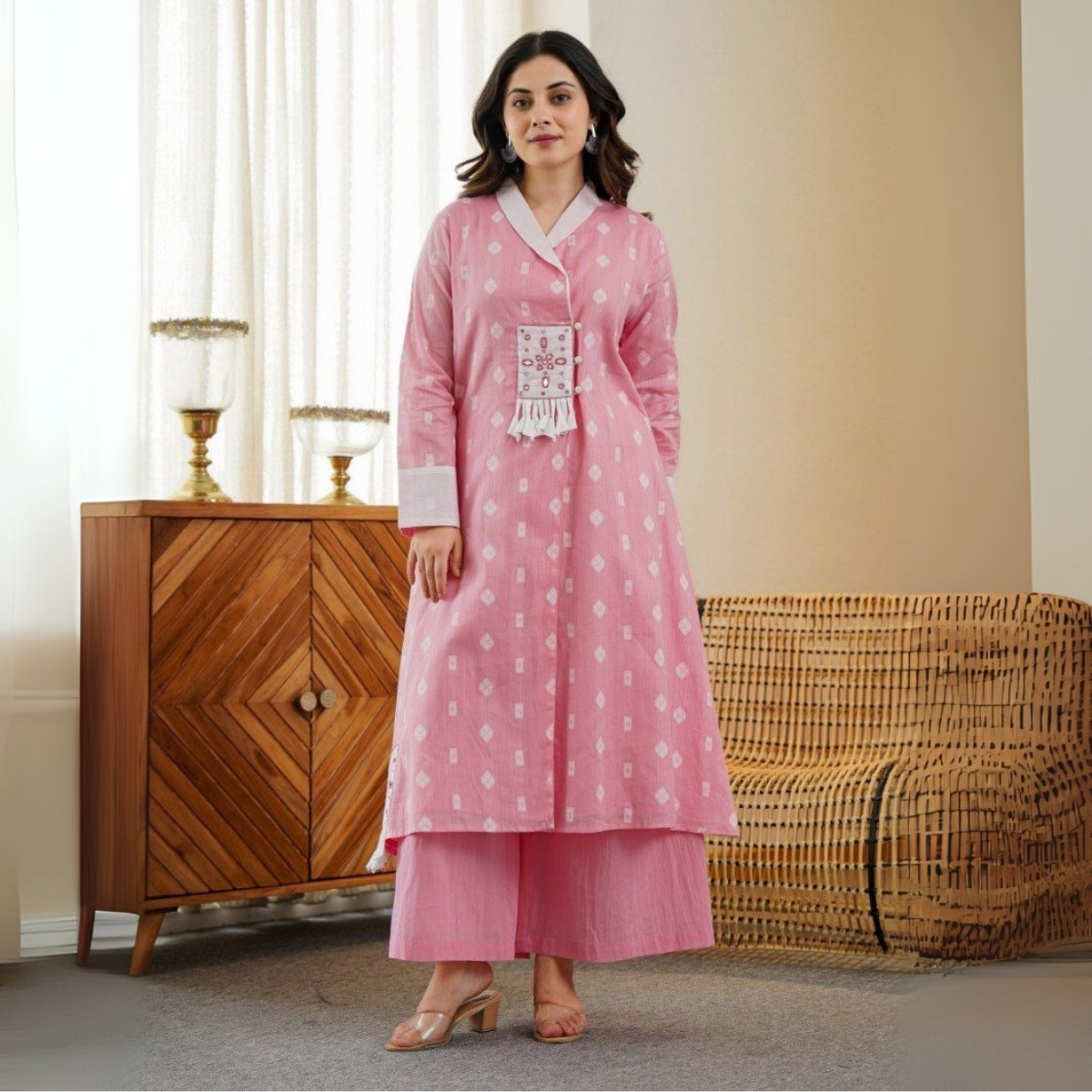 3 Combo Soft Cotton Kurta with Stylish Printed Pants Set For Daily Wear | KSP-04