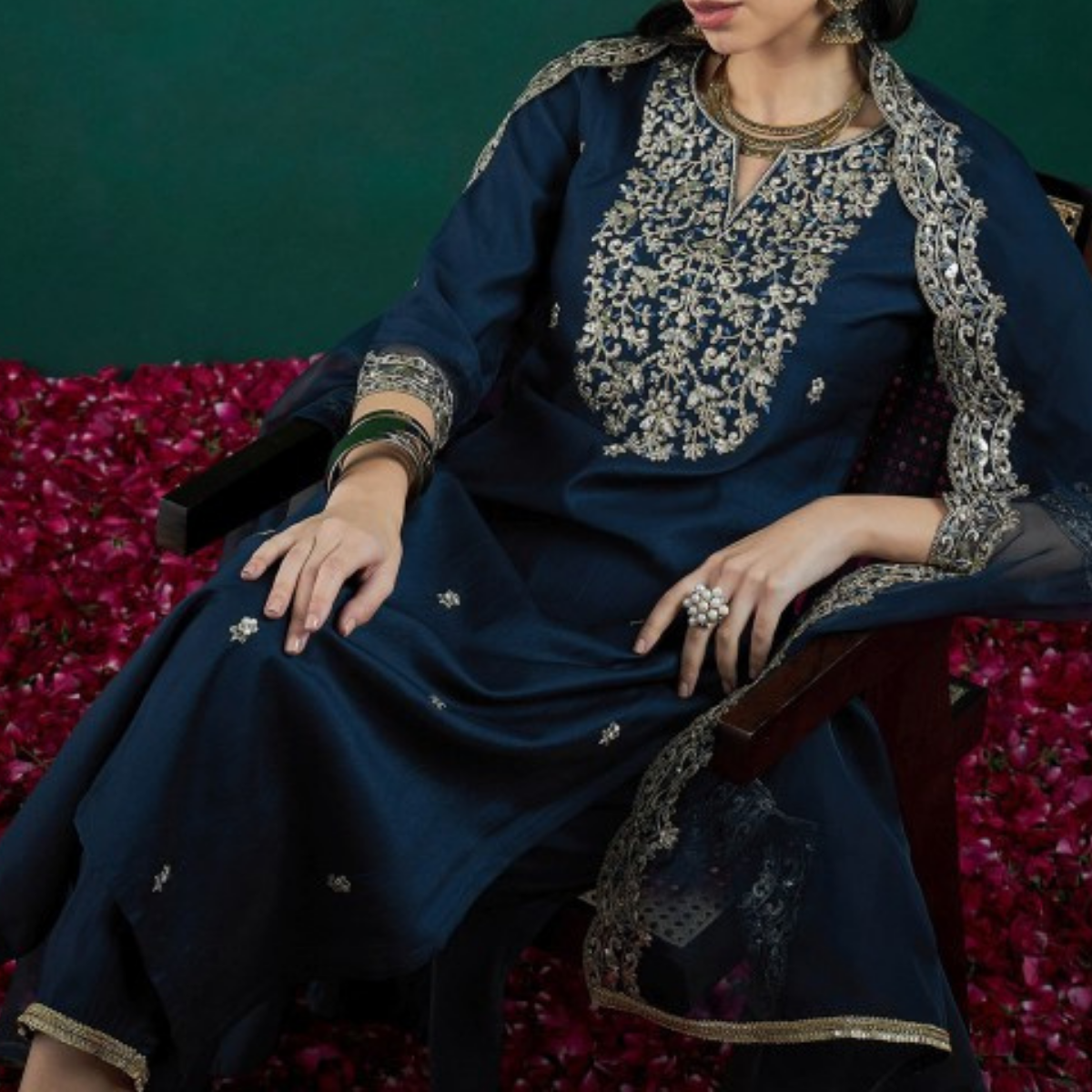 Pack of 3 | Elegant Silk Suit Set for Women | Festive & Party Wear | SS-02
