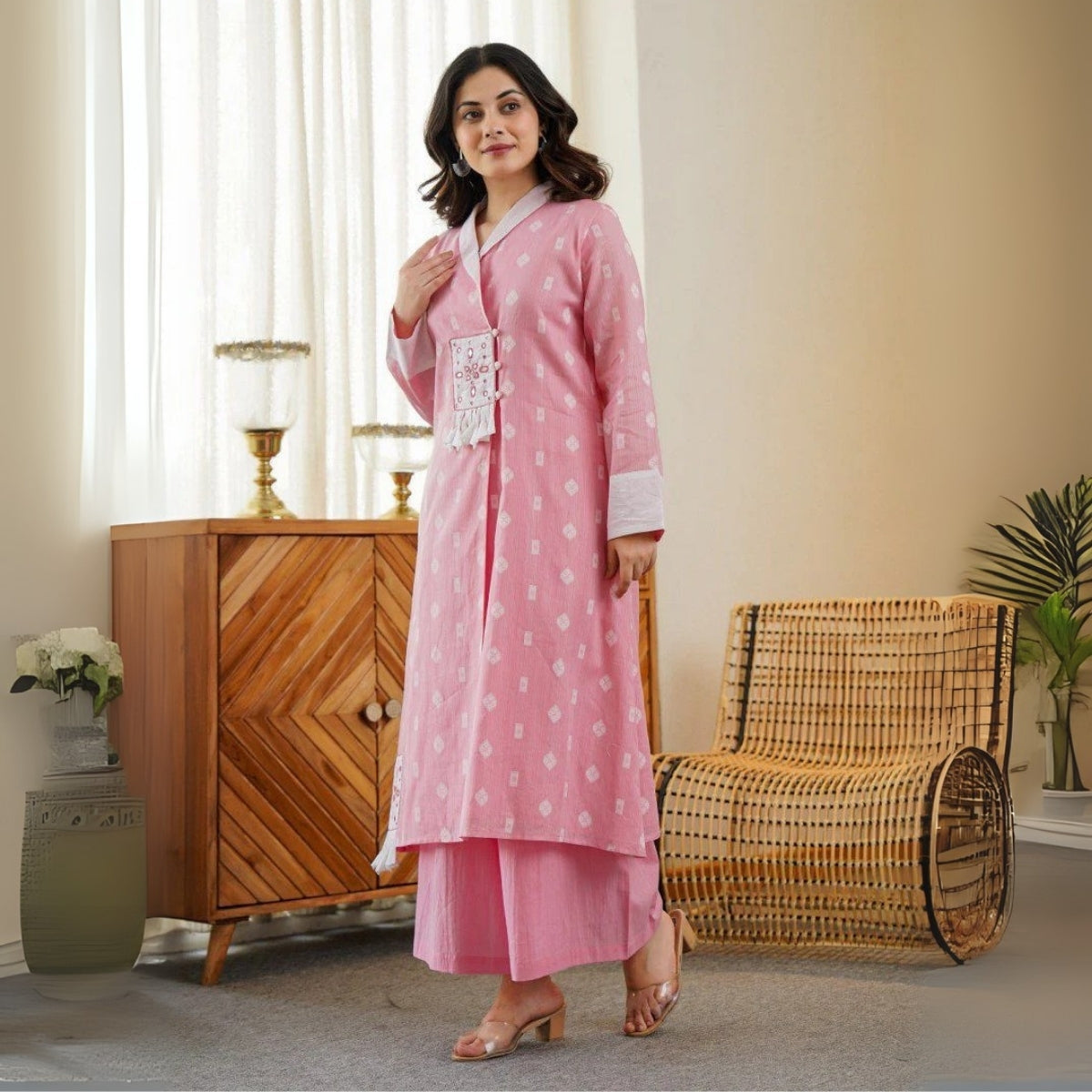 3 Combo Soft Cotton Kurta with Stylish Printed Pants Set For Daily Wear | KSP-04