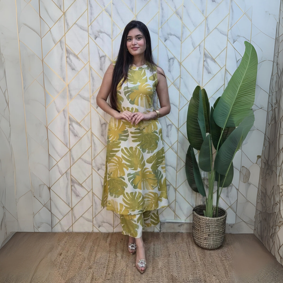 3 Combo Soft Cotton Kurta with Stylish Printed Pants Set For Daily Wear | KSP-09