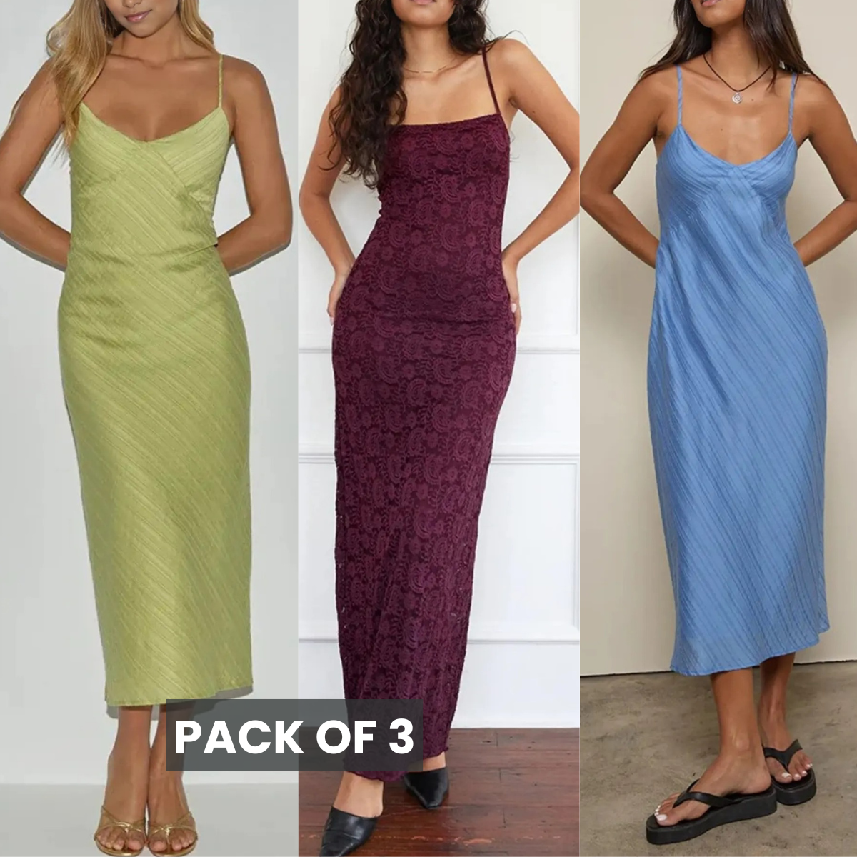 3 Combo Dailywear Dresses for Women | Stylish and Affordable | DD-07