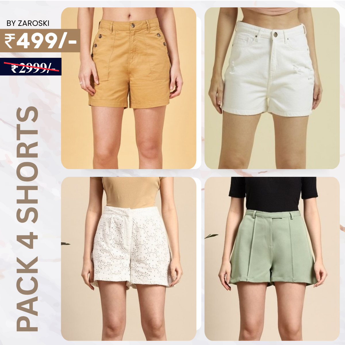 Women's Cotton Short Pants for Everyday Ease | Comfort Meets Style | SP-04