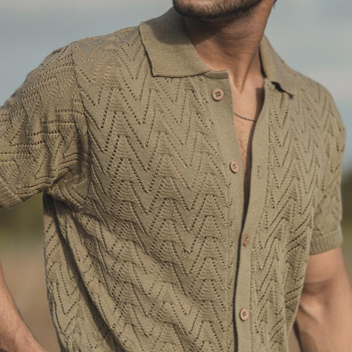 2-Pack Men’s Crochet Shirts | Lightweight and Trendy | CR-01