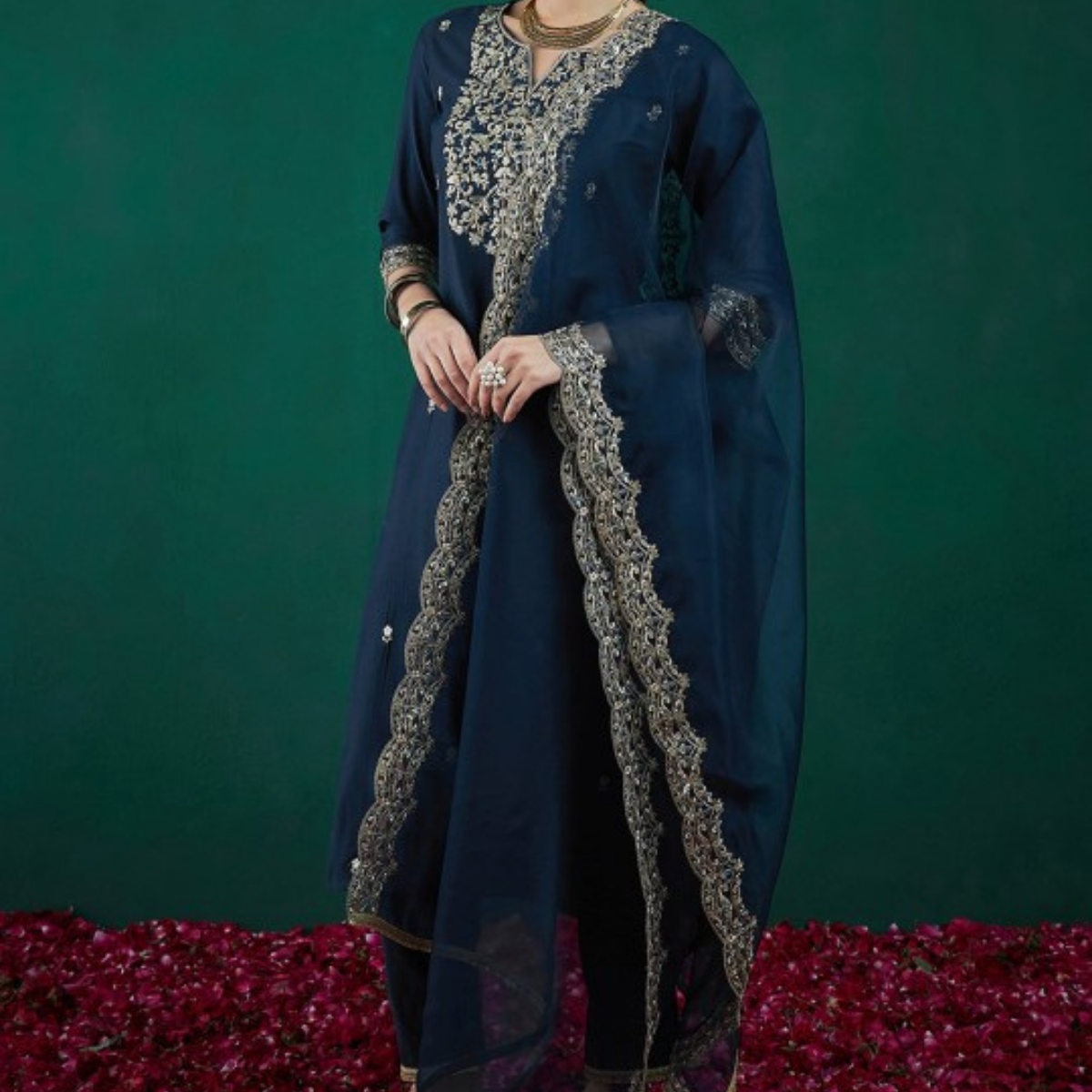 Pack of 3 | Elegant Silk Suit Set for Women | Festive & Party Wear | SS-02
