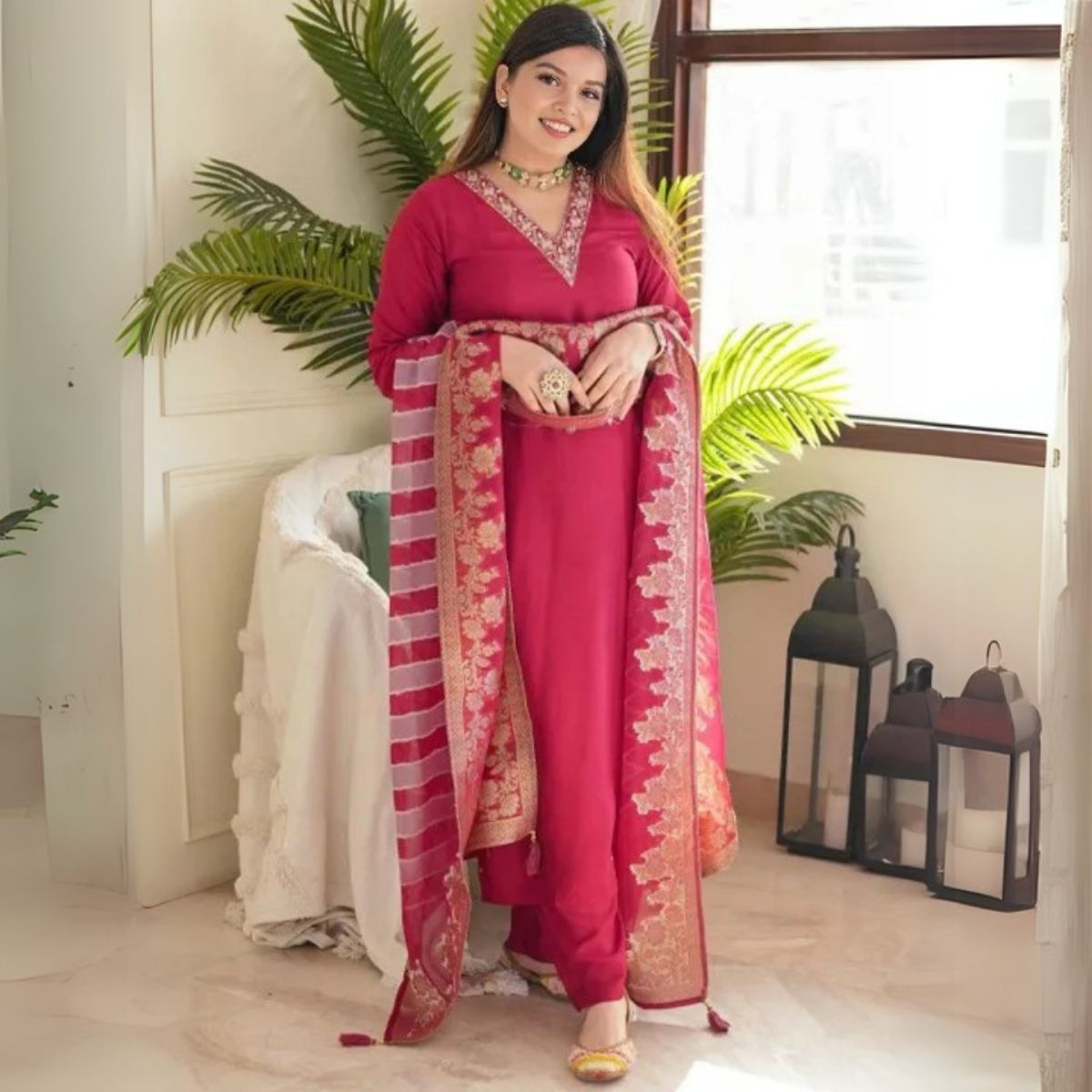 Elegant 3-Piece Women Kurti Set with Dupatta Combo Pack – Stylish, Comfortable & Versatile Ethnic Wear | KS-08