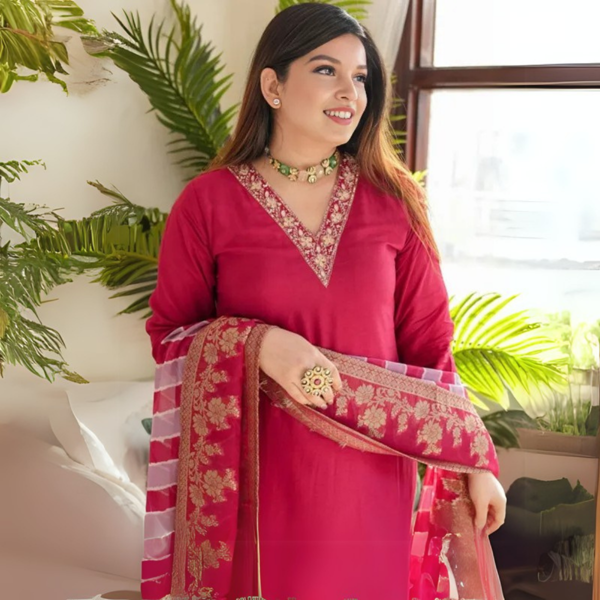 Elegant 3-Piece Women Kurti Set with Dupatta Combo Pack – Stylish, Comfortable & Versatile Ethnic Wear | KS-08