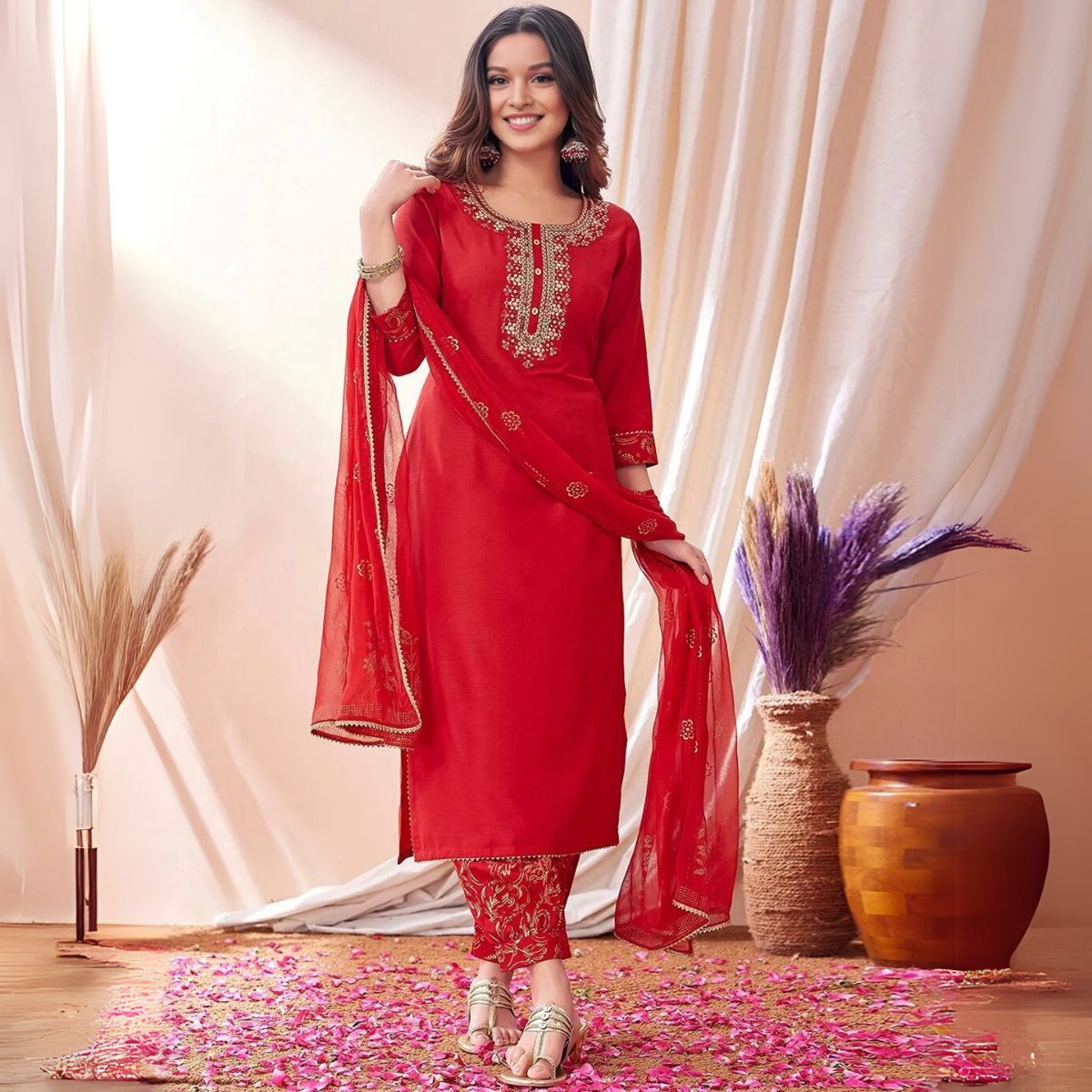 3 Combo Pack | Women’s Suit Set with Dupatta | S-08