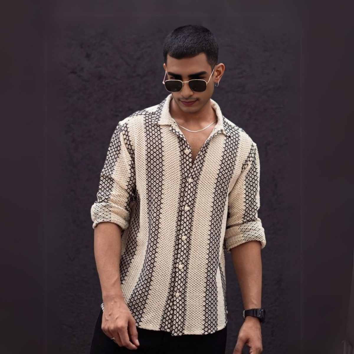 2-Pack Men’s Crochet Shirts | Lightweight and Trendy | CR-03