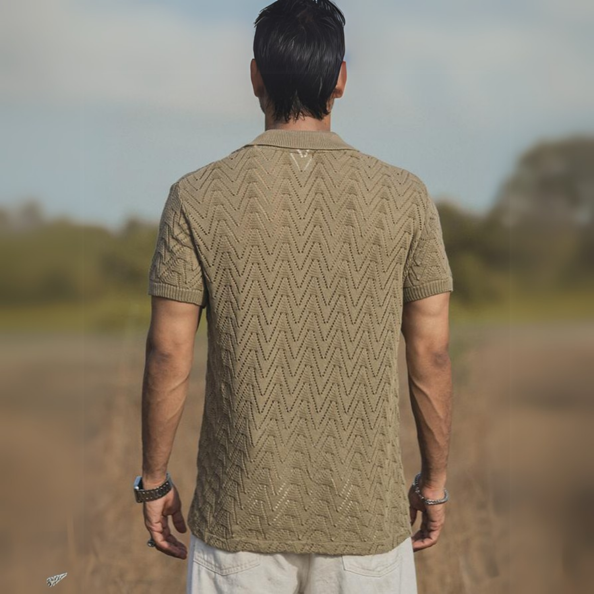 2-Pack Men’s Crochet Shirts | Lightweight and Trendy | CR-07