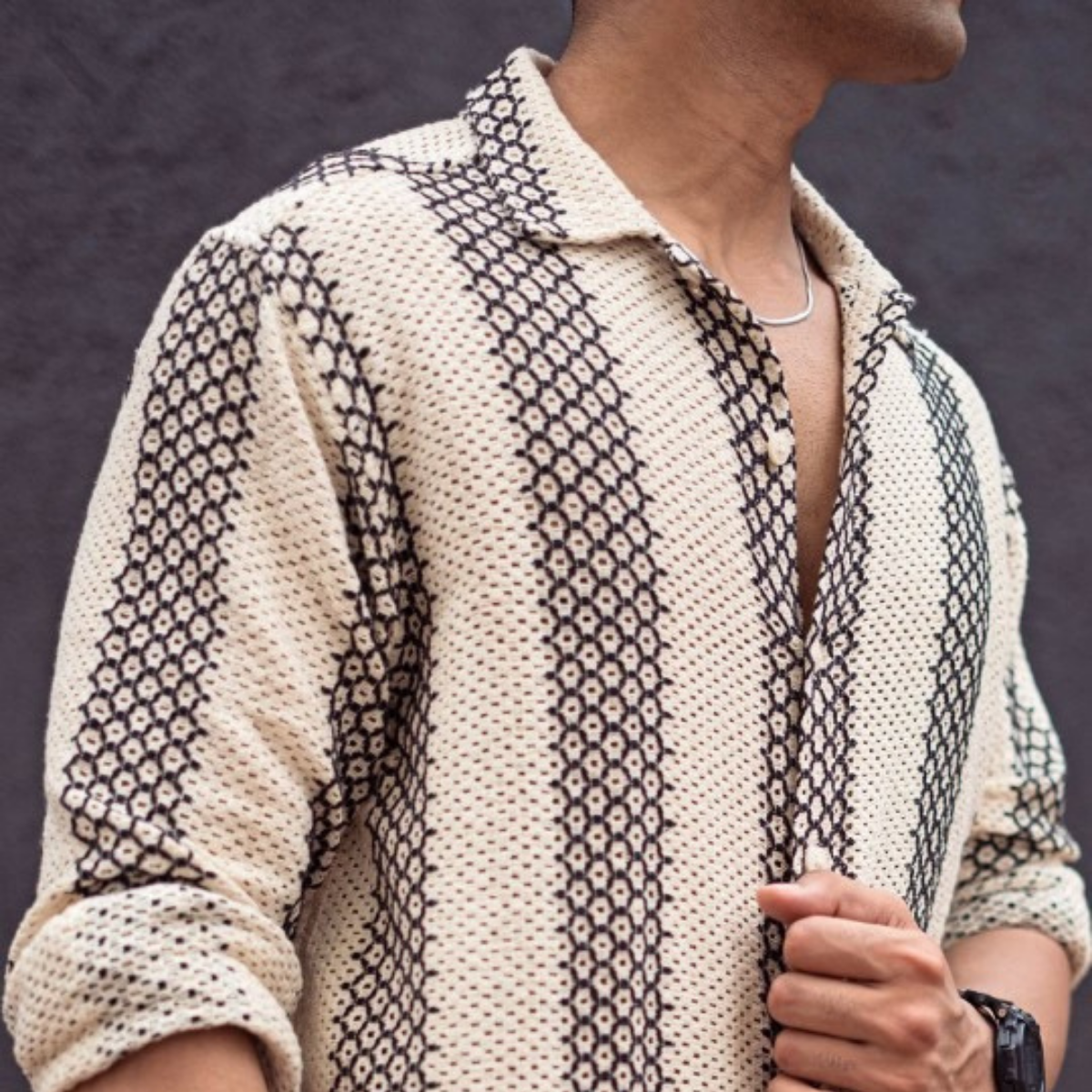 2-Pack Men’s Crochet Shirts | Lightweight and Trendy | CR-03