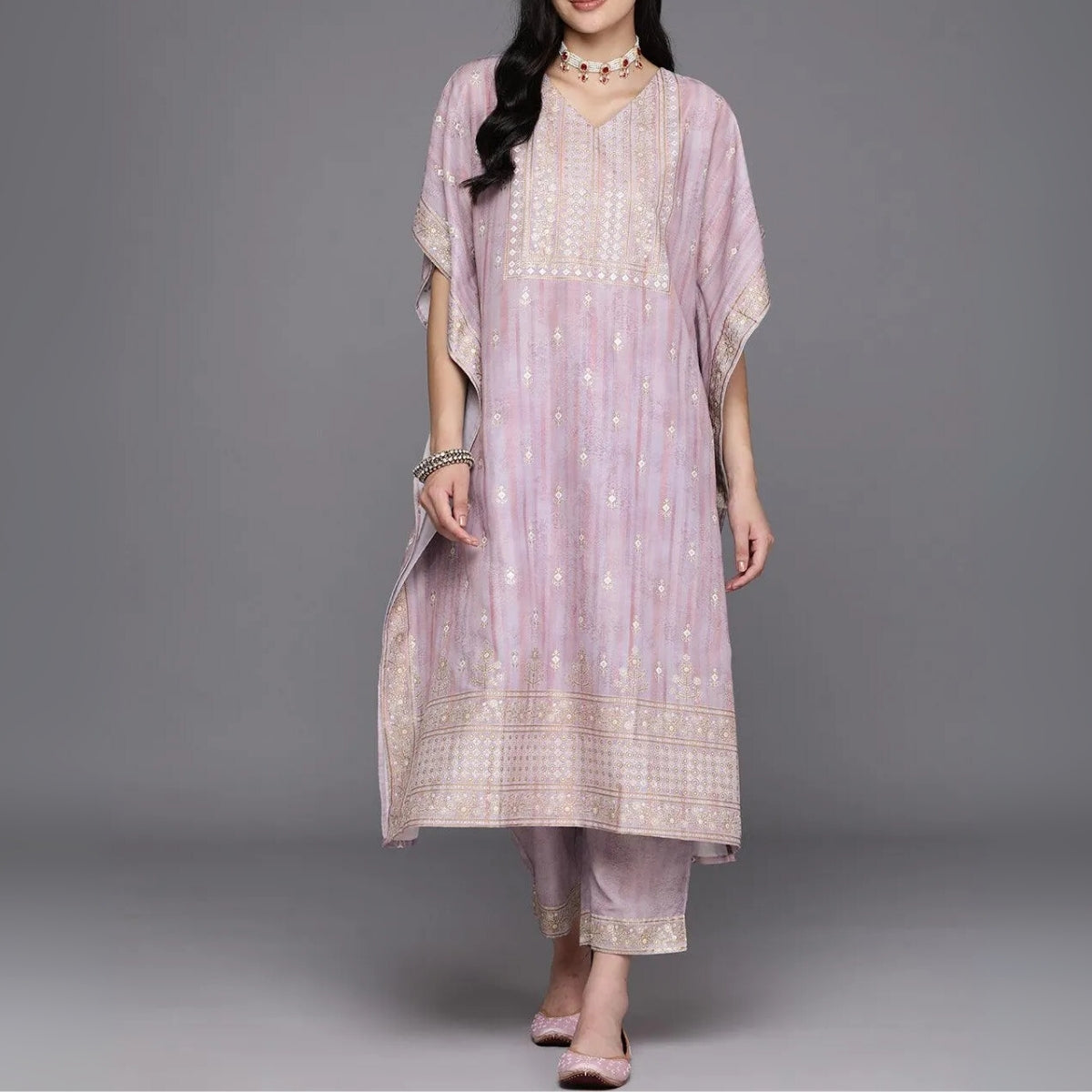 Stylish Kaftan Kurta and Pant Combo for Every Occasion | K-09