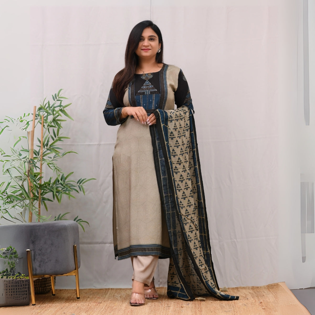 3 Combo Soft Cotton Kurta with Stylish Printed Pants Set For Daily Wear | KSP-09