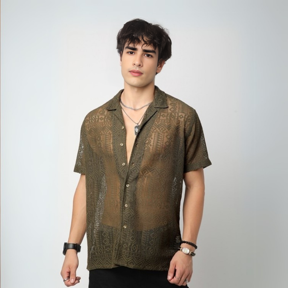 2-Pack Men’s Crochet Shirts | Lightweight and Trendy | CR-10
