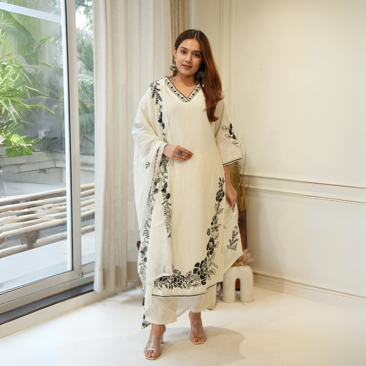 3 Combo Soft Cotton Kurta with Stylish Printed Pants Set For Daily Wear | KSP-02