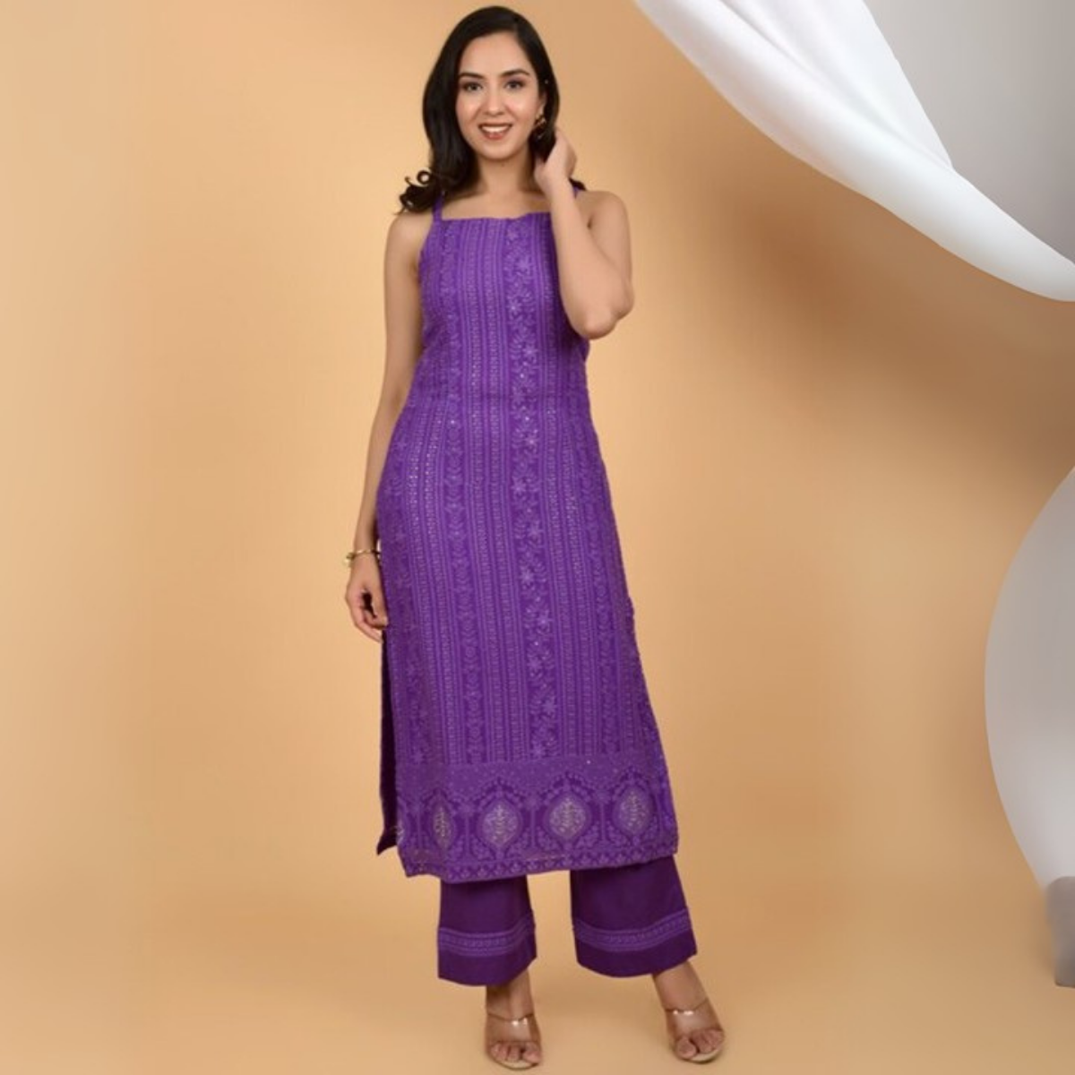 Pack of 3 |Chikankari Suit Sets with Dupatta | Traditional Ethnic Wear for Women | CSC-06