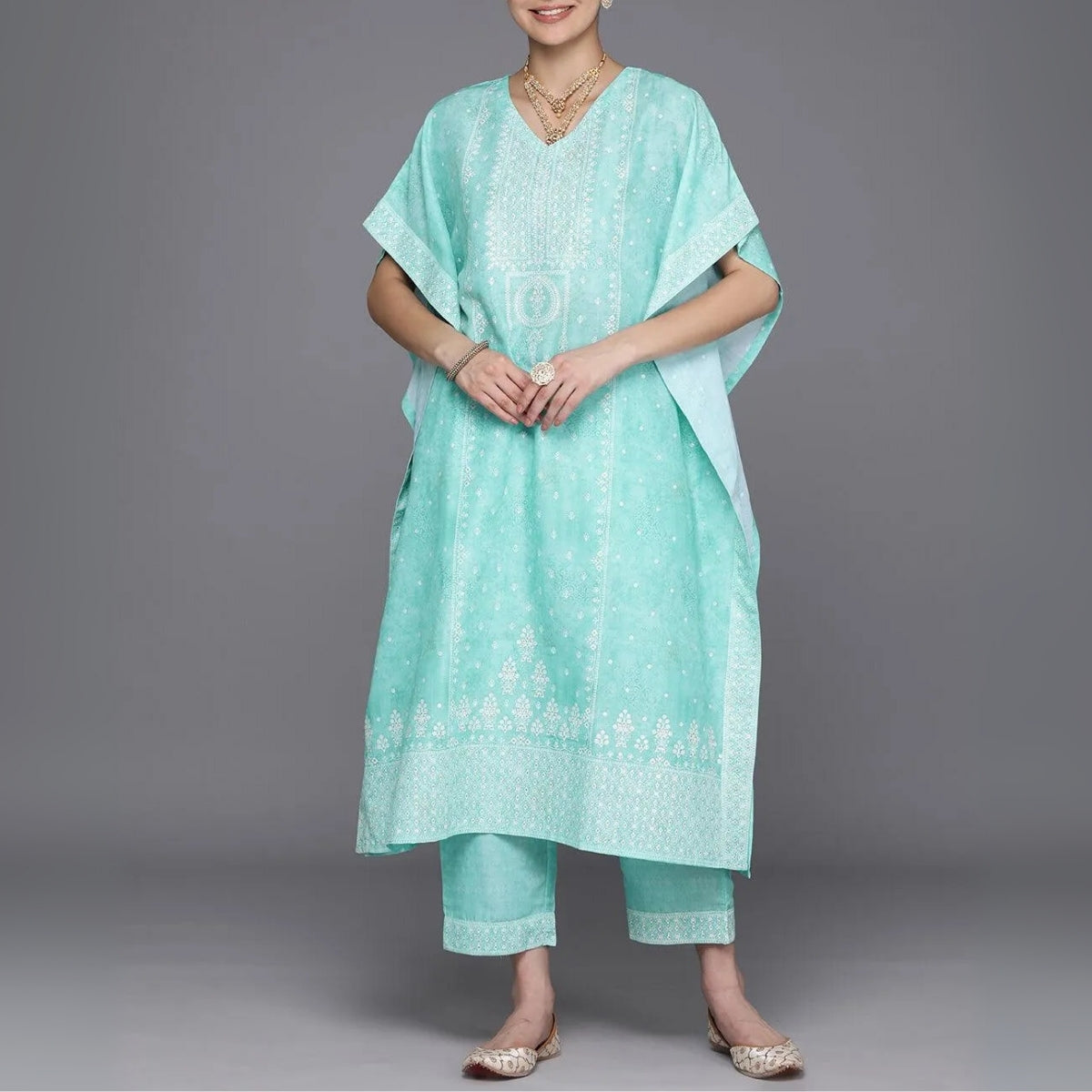 Stylish Kaftan Kurta and Pant Combo for Every Occasion | K-10