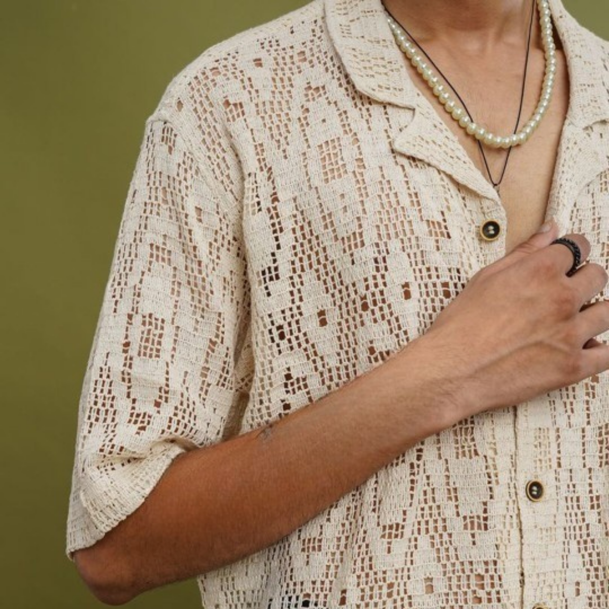 2-Pack Men’s Crochet Shirts | Lightweight and Trendy | CR-04