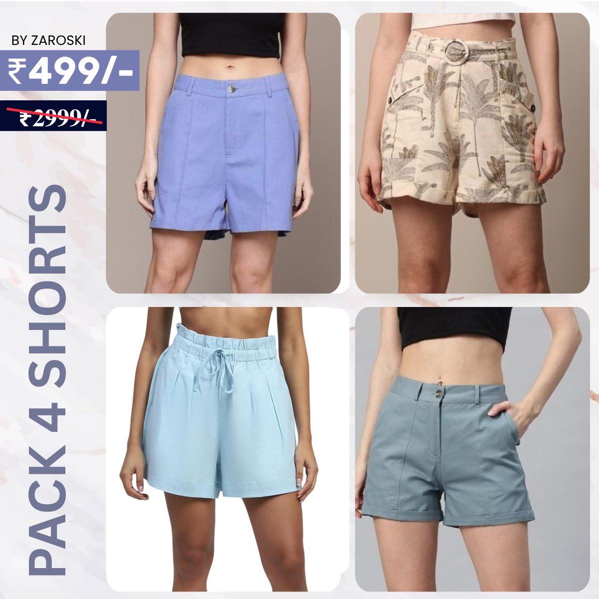 Women's Cotton Short Pants for Everyday Ease | Comfort Meets Style | SP-07