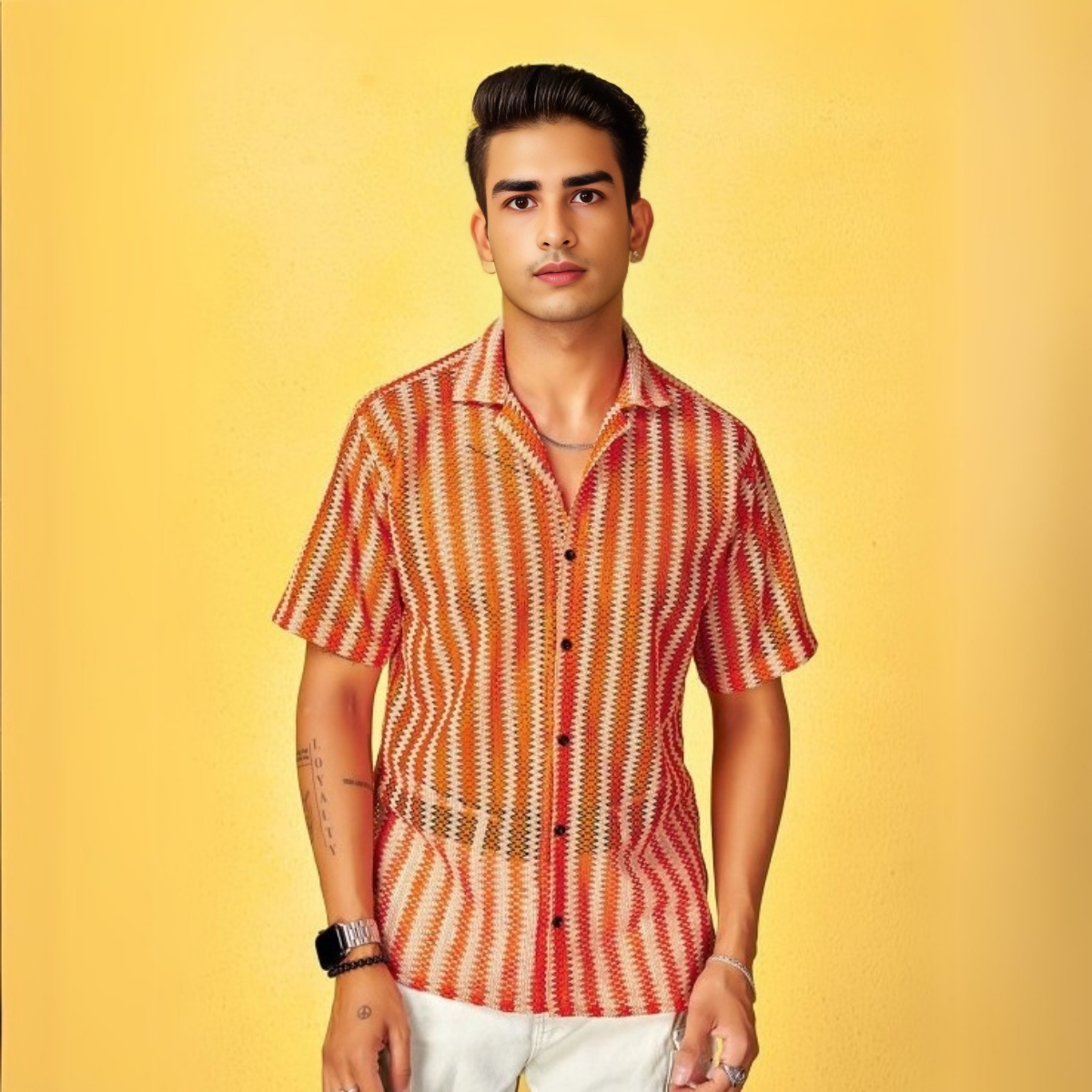 2-Pack Men’s Crochet Shirts | Lightweight and Trendy | CR-05