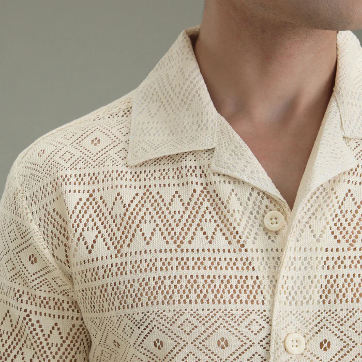 2-Pack Men’s Crochet Shirts | Lightweight and Trendy | CR-08