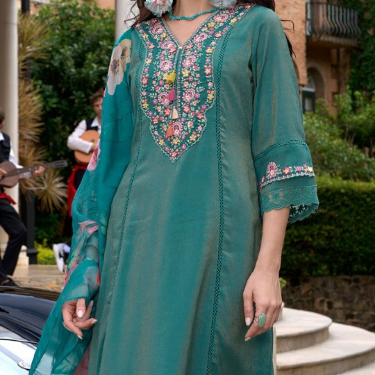 Pack of 3 | Elegant Silk Suit Set for Women | Festive & Party Wear | SS-02