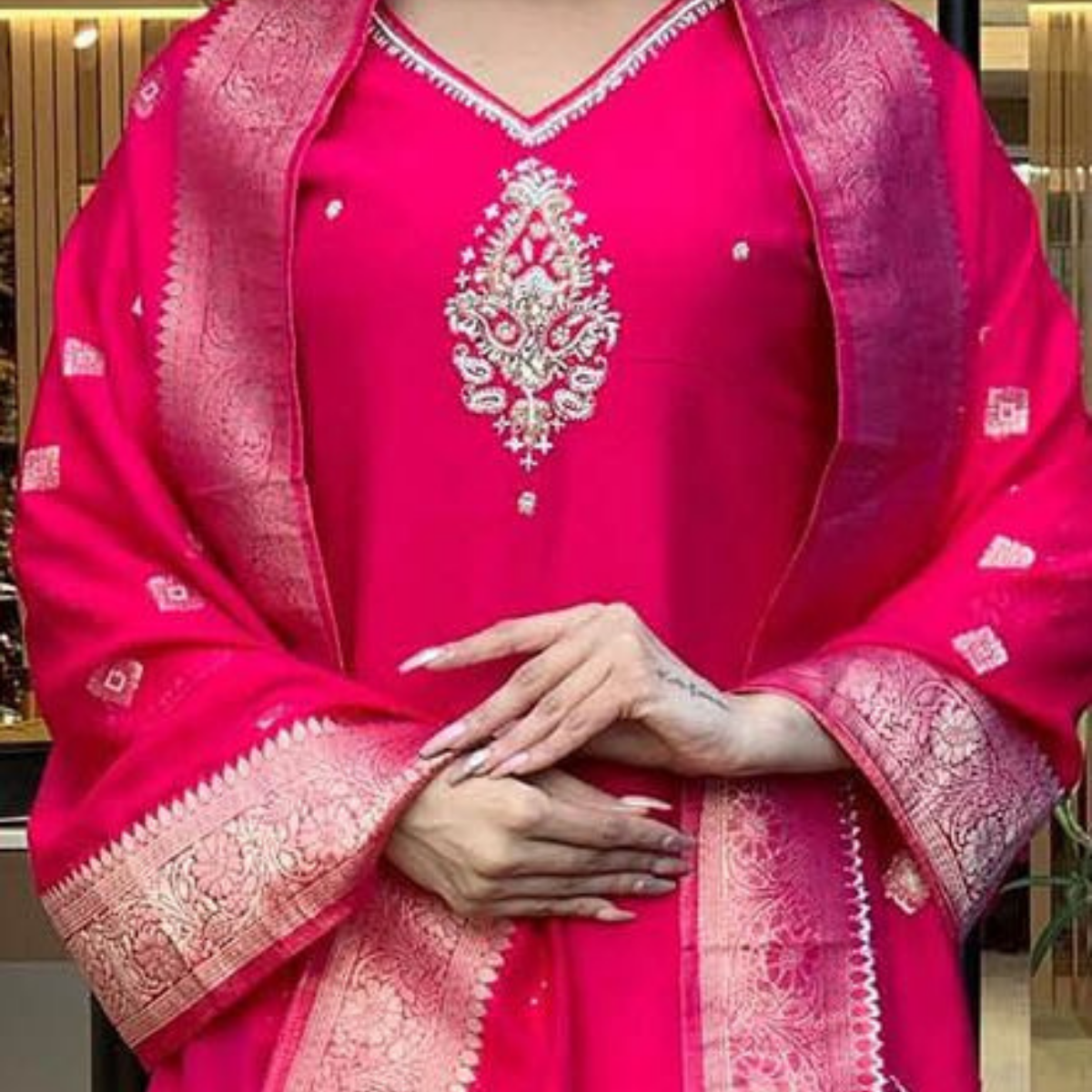 Pack of 3 | Elegant Silk Suit Set for Women | Festive & Party Wear | SS-03