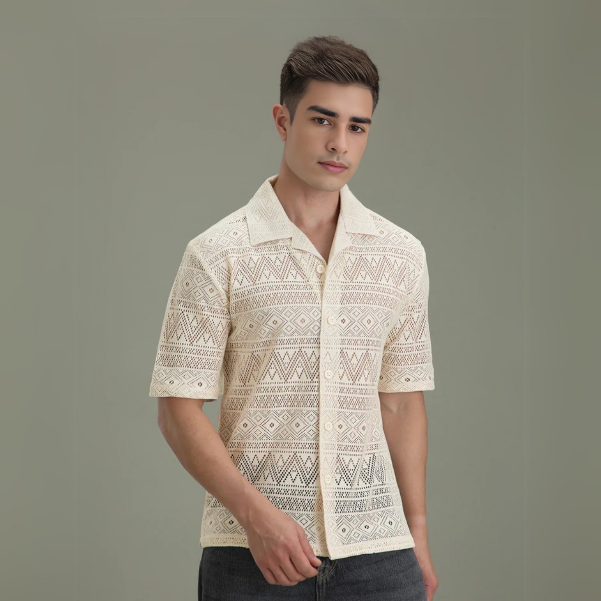 2-Pack Men’s Crochet Shirts | Lightweight and Trendy | CR-01