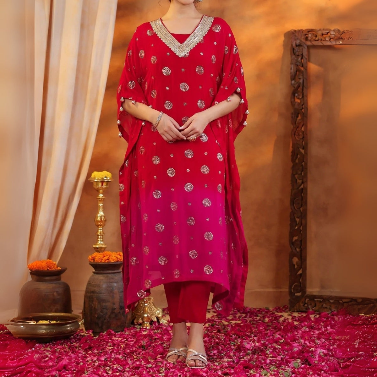 Stylish Kaftan Kurta and Pant Combo for Every Occasion | K-01
