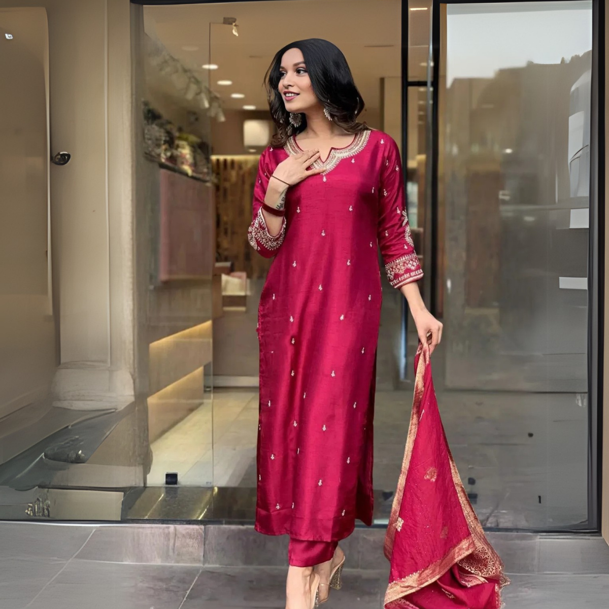 3 Combo Pack | Women’s Suit Set with Dupatta | S-01
