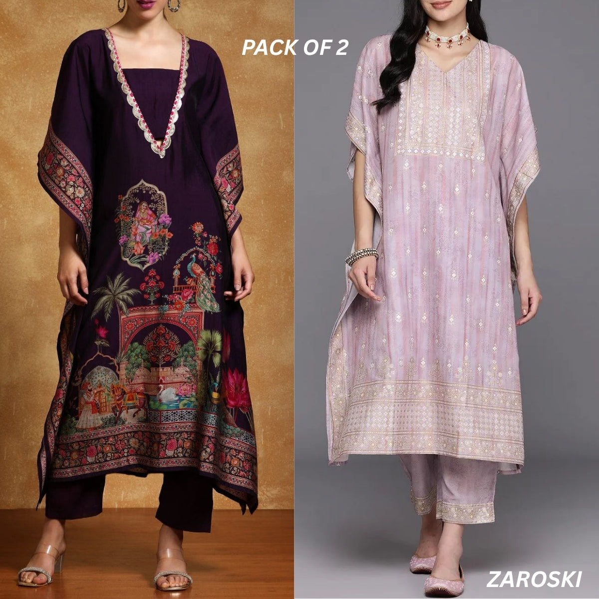 Stylish Kaftan Kurta and Pant Combo for Every Occasion | K-09