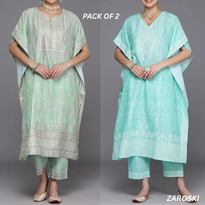 Stylish Kaftan Kurta and Pant Combo for Every Occasion | K-10